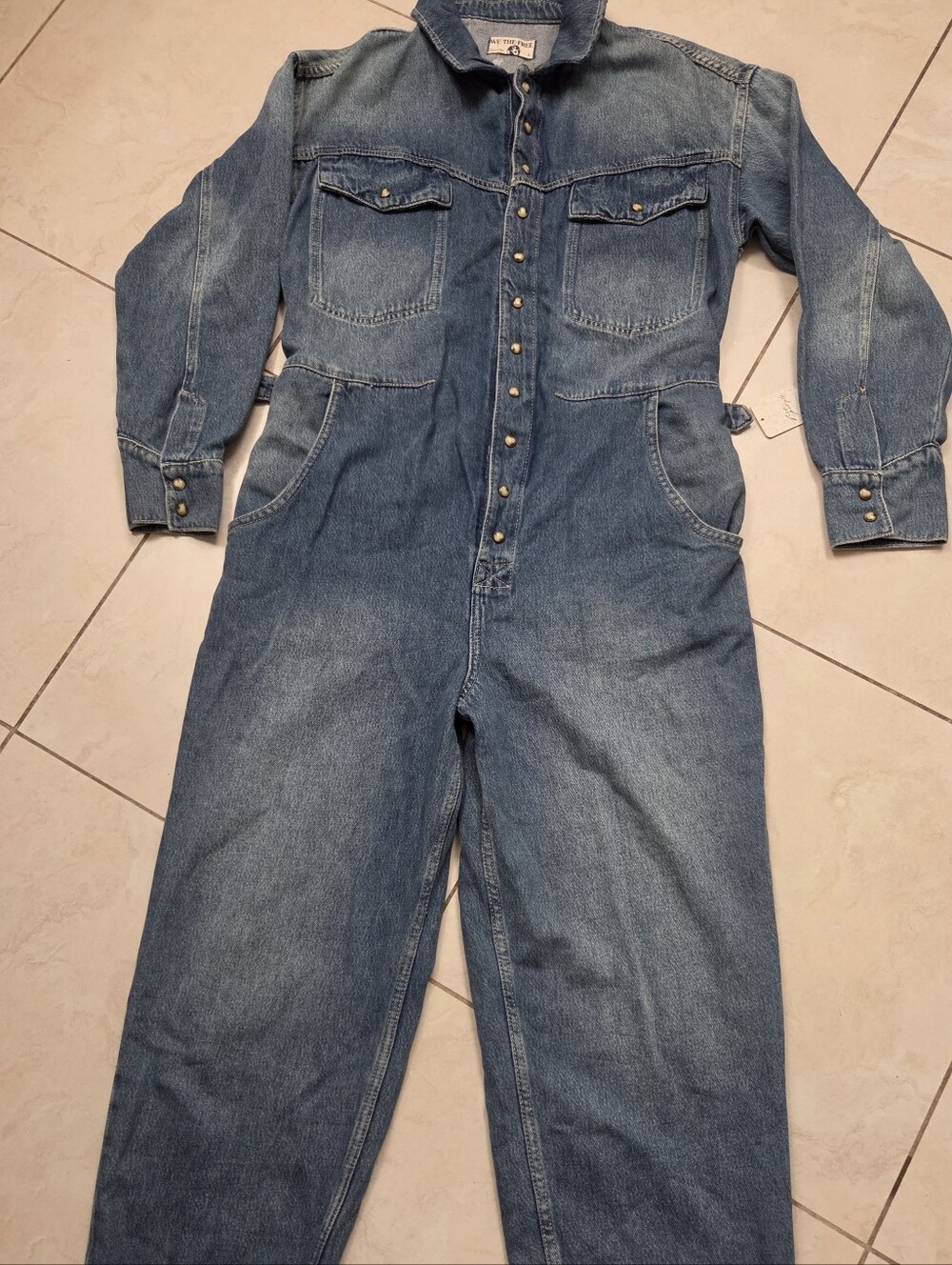 Free People Denim Jumpsuit
